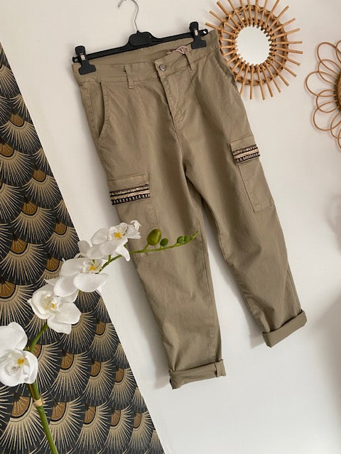 PANTALON ROMEO BEIGE TAILLE 42