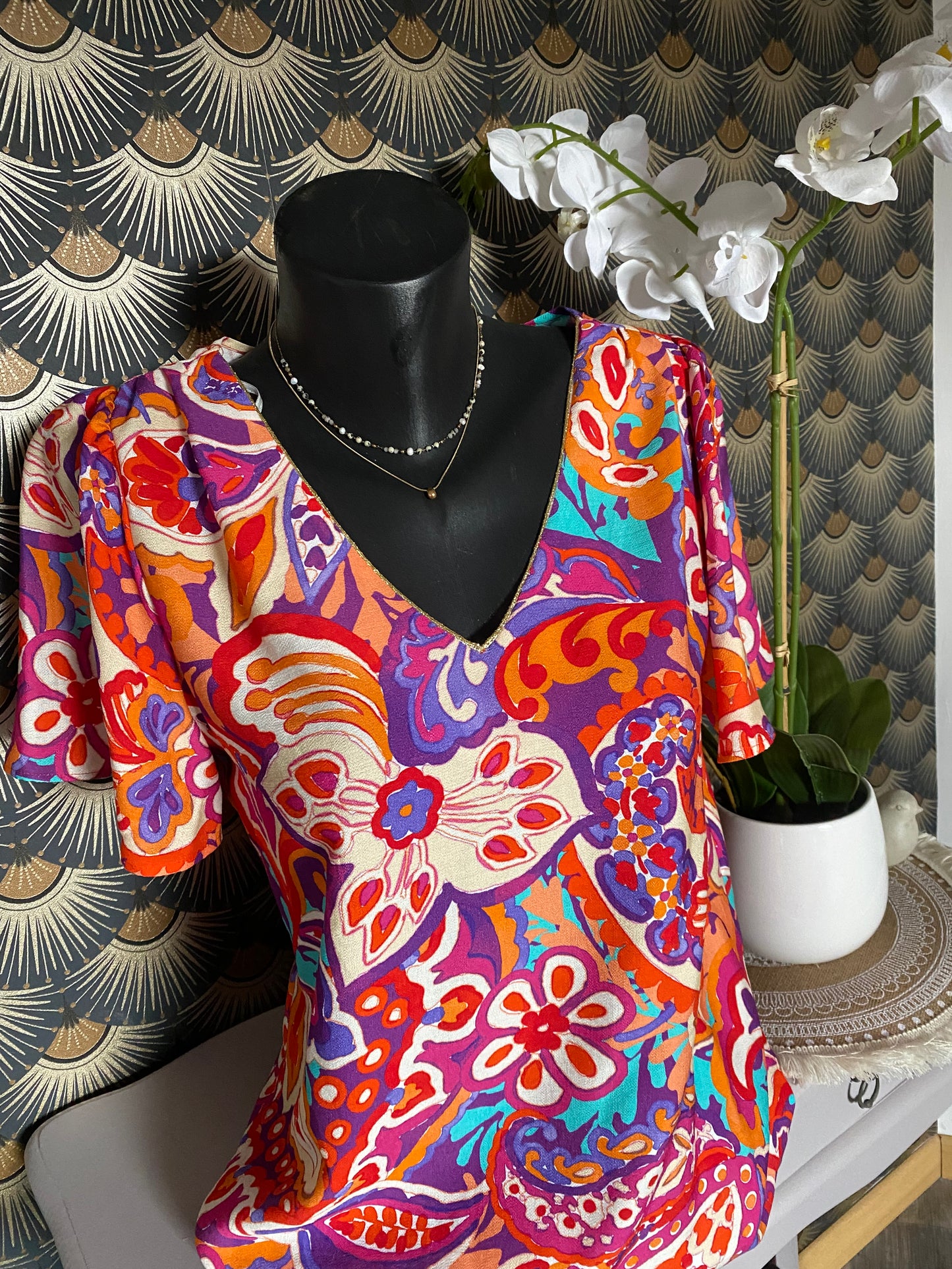 TOP NELL ORANGE TAILLE 1