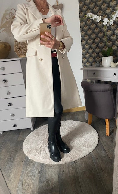 MANTEAU CHERRYS ECRU S/M/L/XL