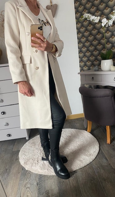MANTEAU CHERRYS ECRU S/M/L/XL