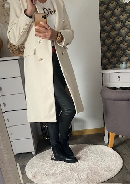 MANTEAU CHERRYS ECRU S/M/L/XL