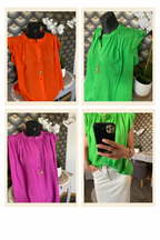 BLOUSE SCARLET  38/44   petit 46 TROIS COULEURS DISPONIBLES ( VERT, ORANGE ,VIOLET )