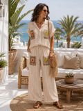 ENSEMBLE PANTALON ET CHEMISE BISOU BEIGE TU 36/44