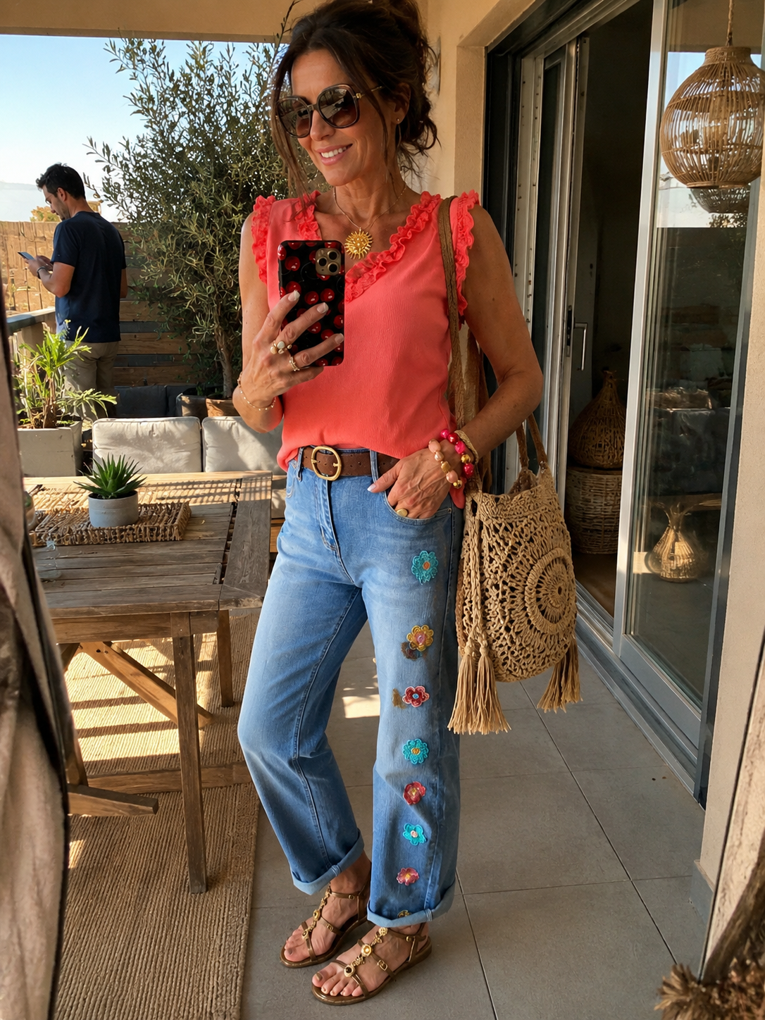 PANTALON JEAN ONADO BOHEME  TAILLES 36/38/40/42/44