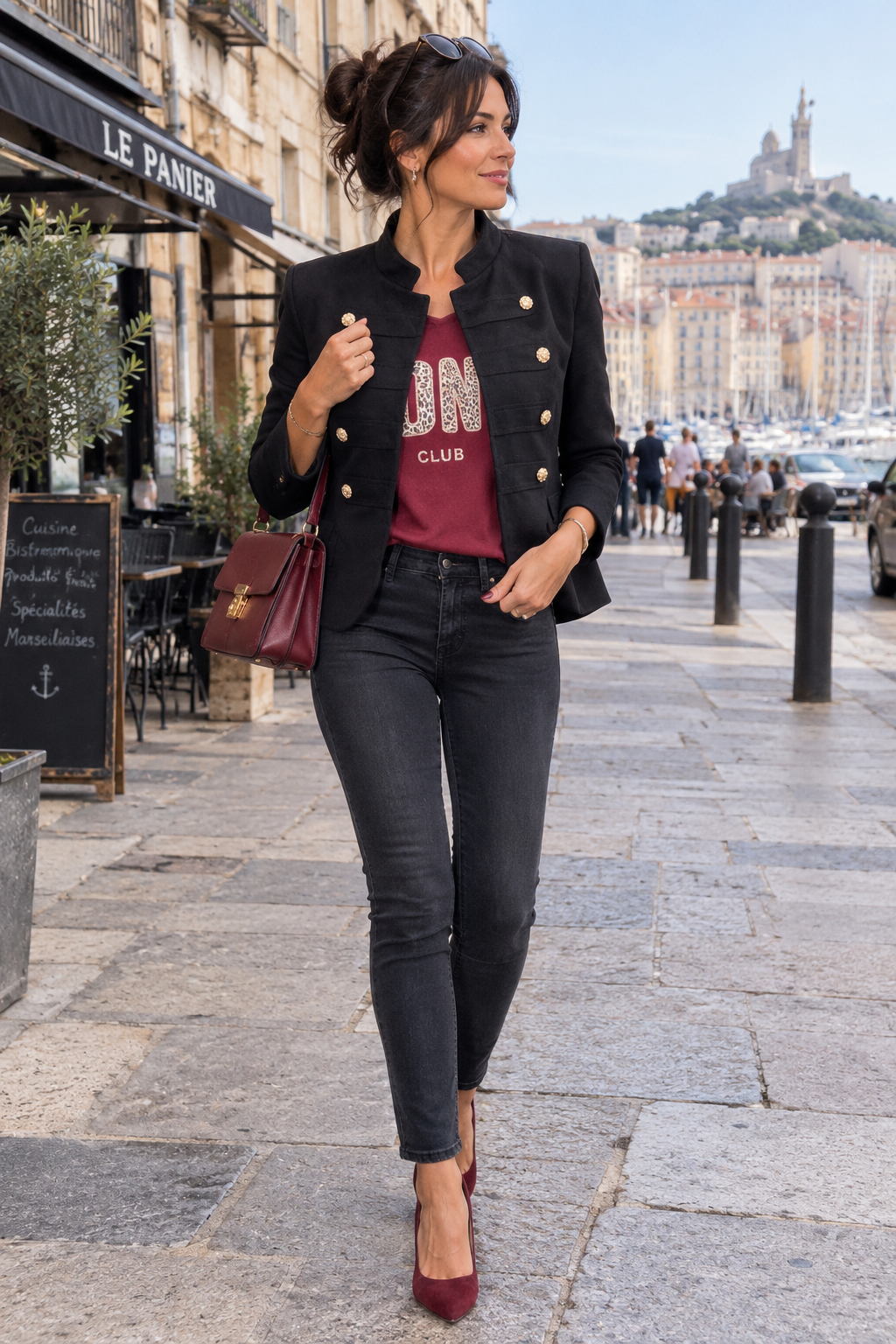 VESTE SUEDINE OFFICIER  TU 34/42 NOIR