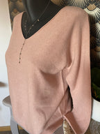 PULL MODA ROSE  POUDRE  TU34/42 PETIT 44