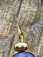 BOUCLES VIVINES ORNEES DE CRISTAUX SWAROVSKI  BORDEAUX