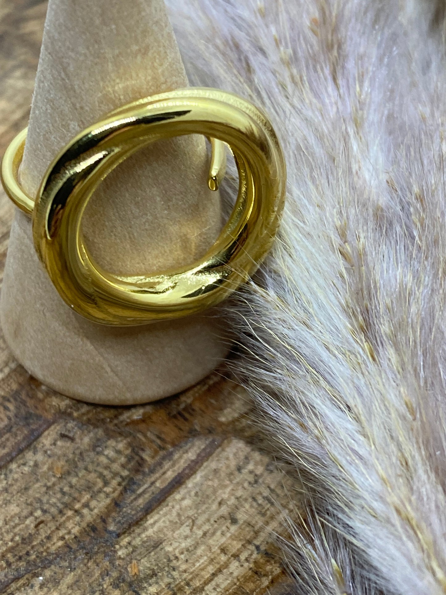 BAGUE RONDE TORSADE ACIER INOXYDABLE
