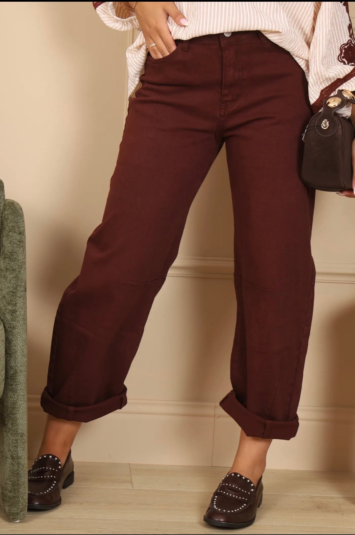 JEAN BALLOON BORDEAUX TAILLES :XS/ S/M/L