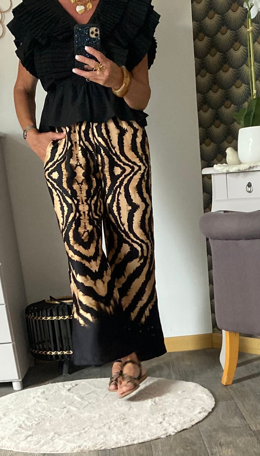 PANTALON ZEBRE CAMEL 36/40 petit 42