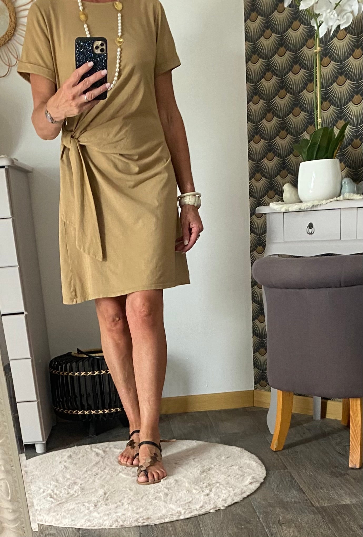 ROBE SONIA CAMEL  TU 36/40 PETIT 42