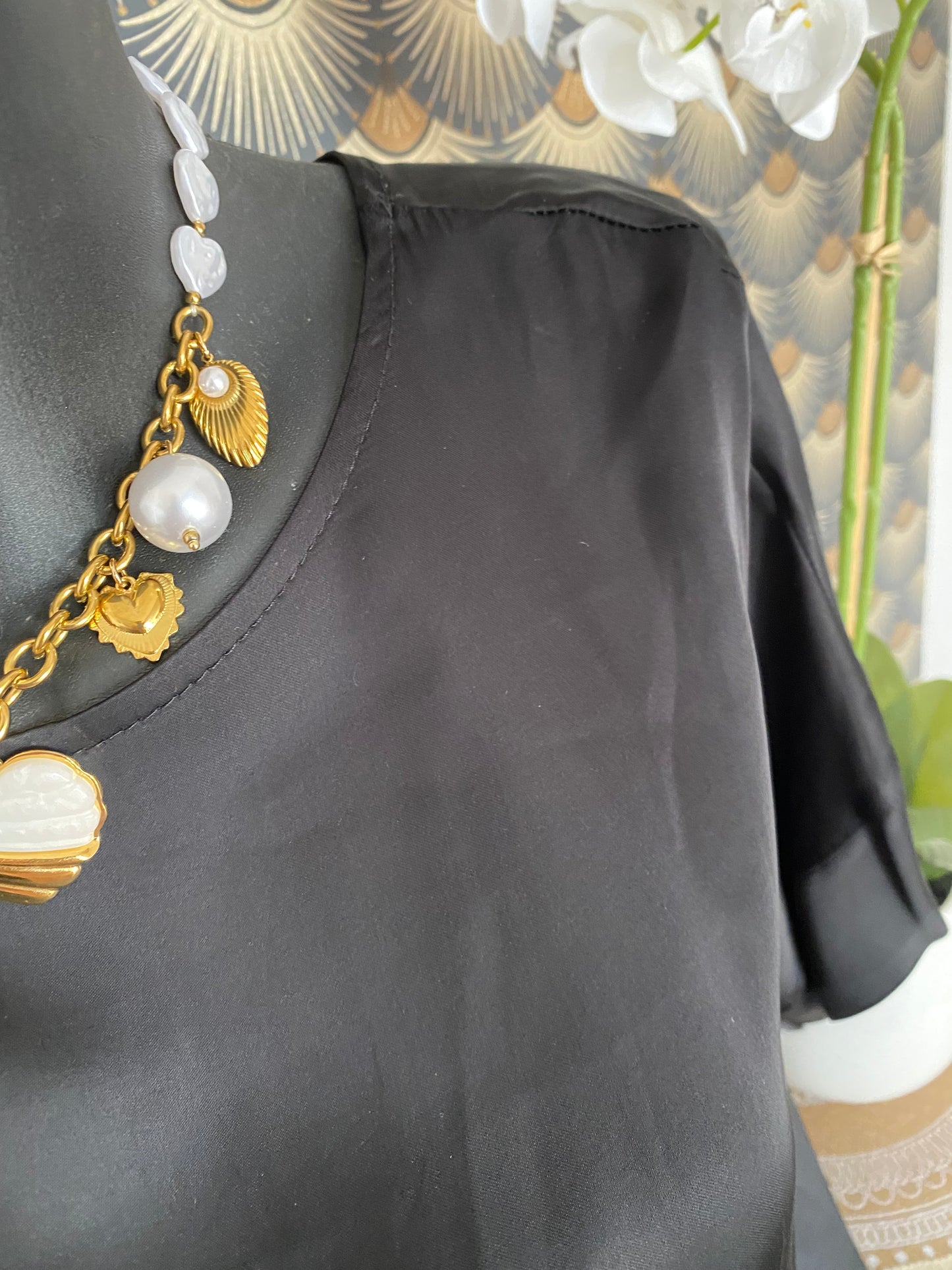 TOP SATIN MELINDA NOIR  36/44