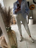 PANTALON  JEANS BLANC KEZY  TAILLES:S/M/L