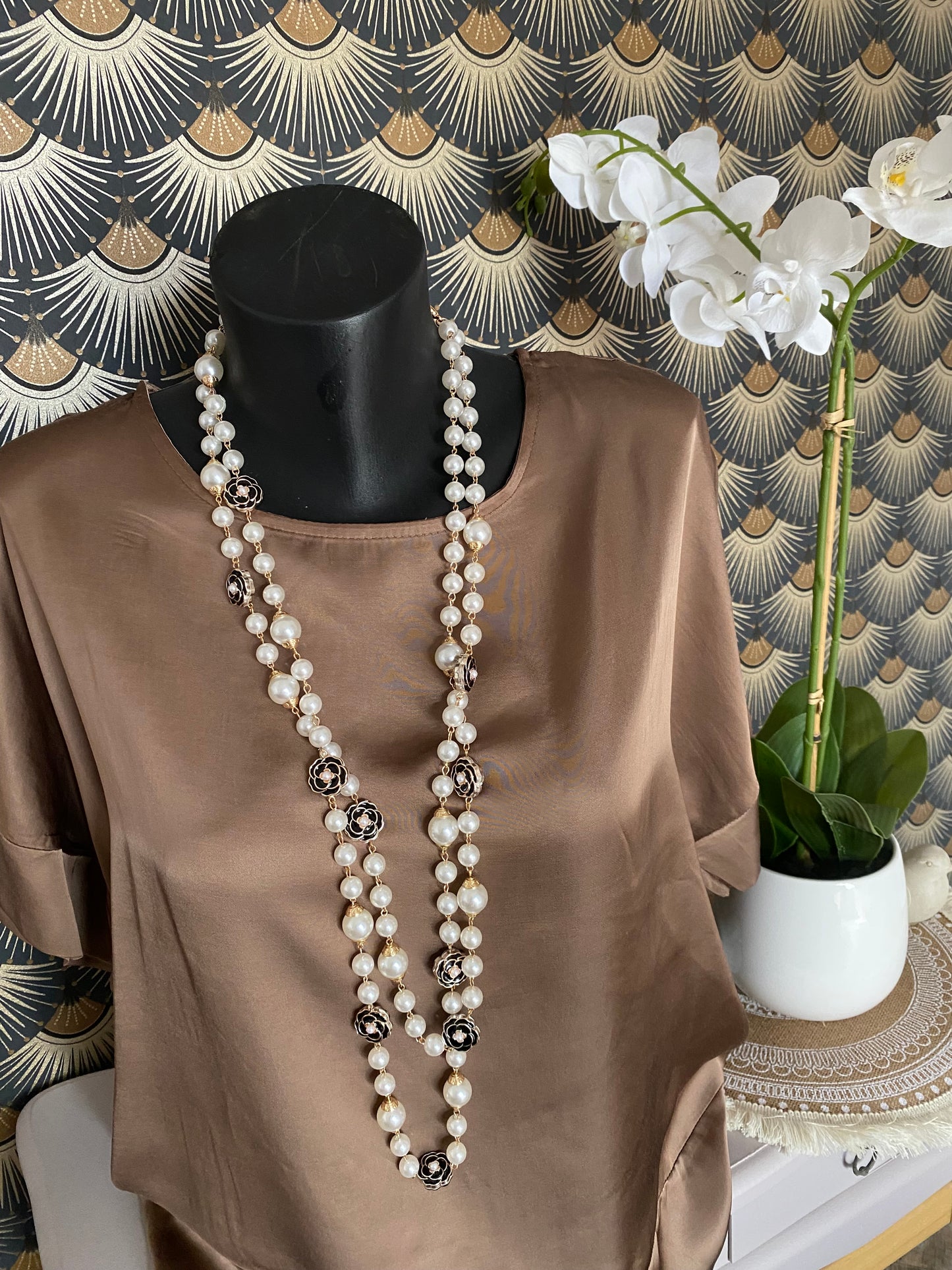 TOP SATIN MELINDA CHOCO  36/44