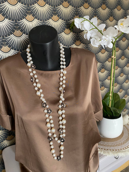 TOP SATIN MELINDA CHOCO  36/44