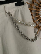 PANTALON  JEANS BLANC KEZY  TAILLES:S/M/L