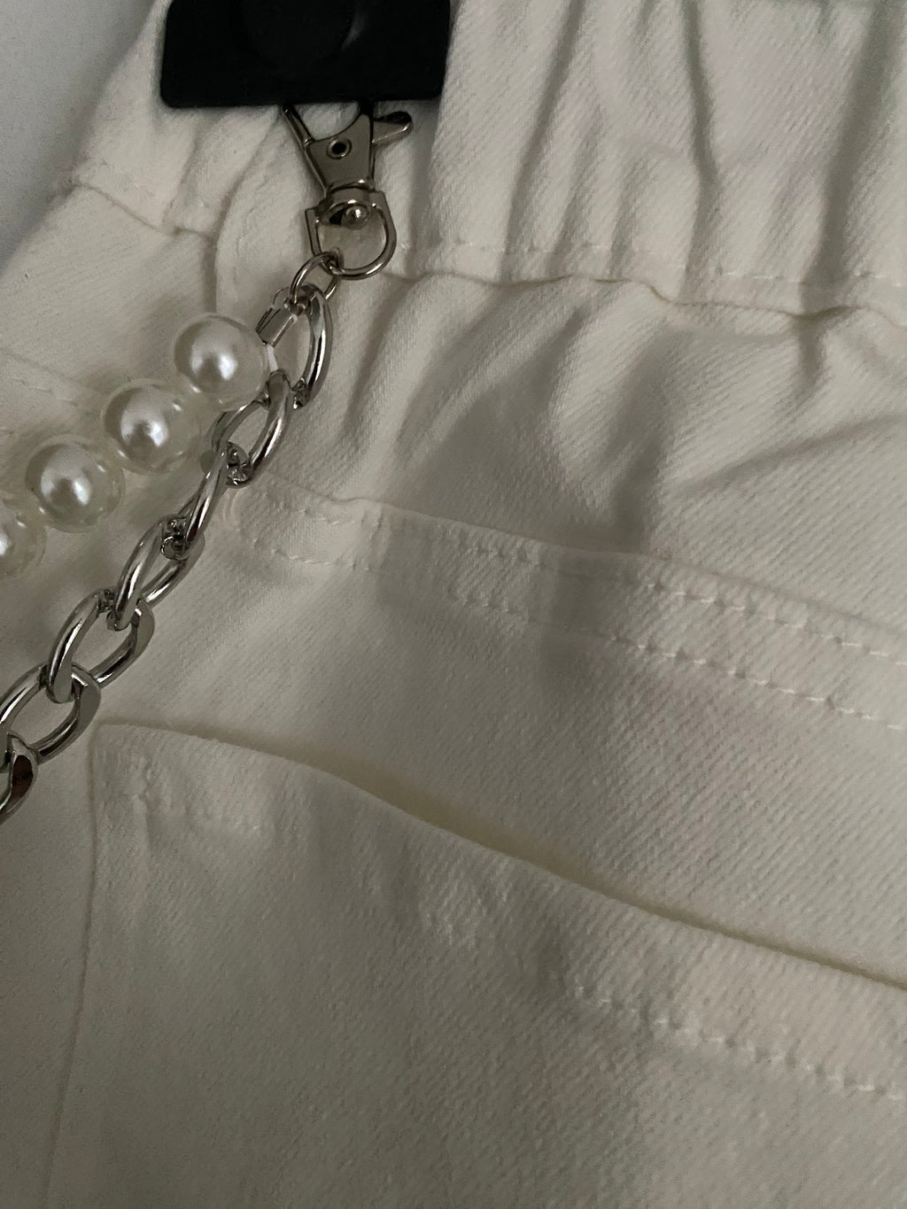 PANTALON  JEANS BLANC KEZY  TAILLES:S/M/L