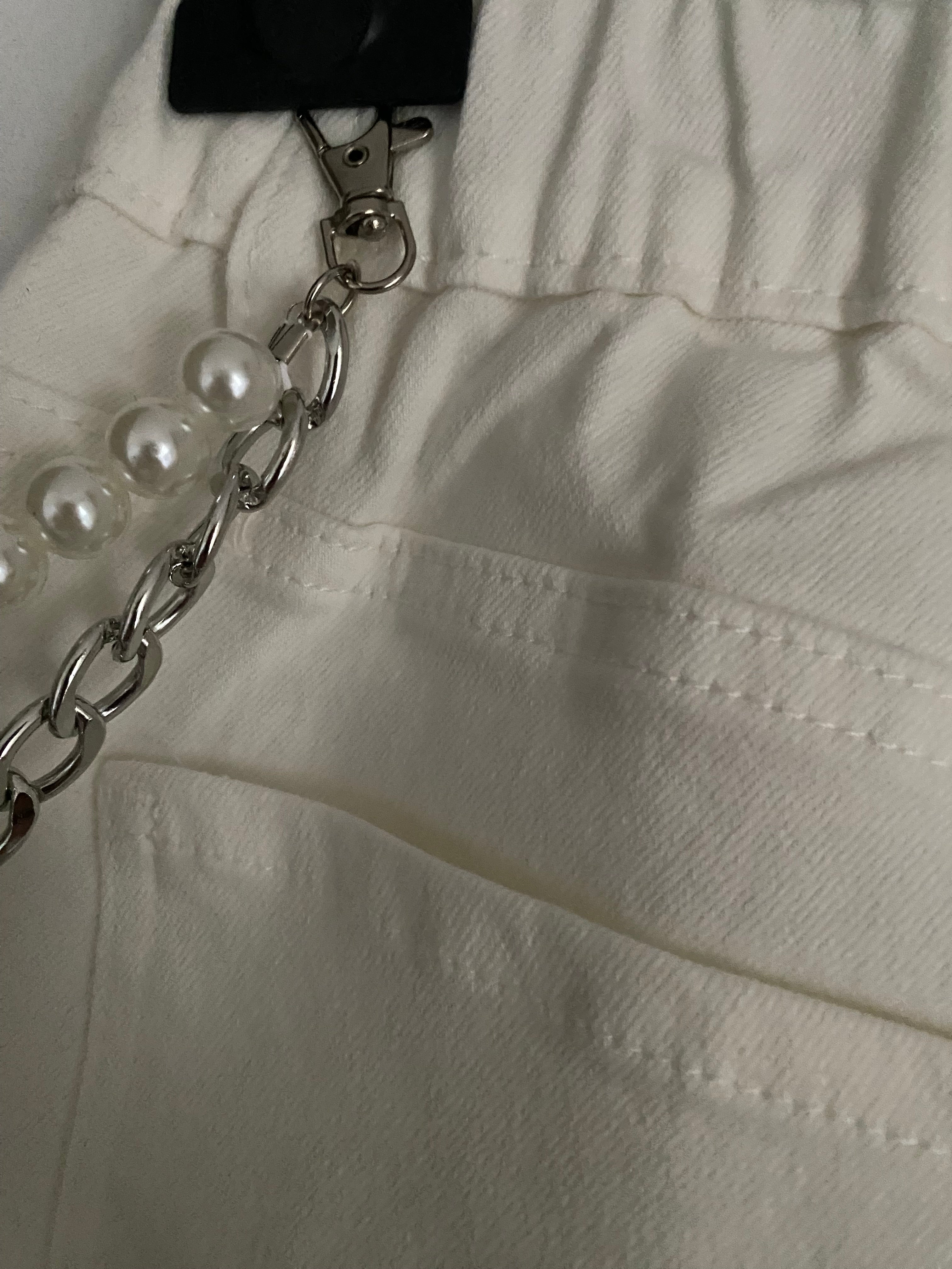 PANTALON  JEANS BLANC KEZY  TAILLES:S/M/L