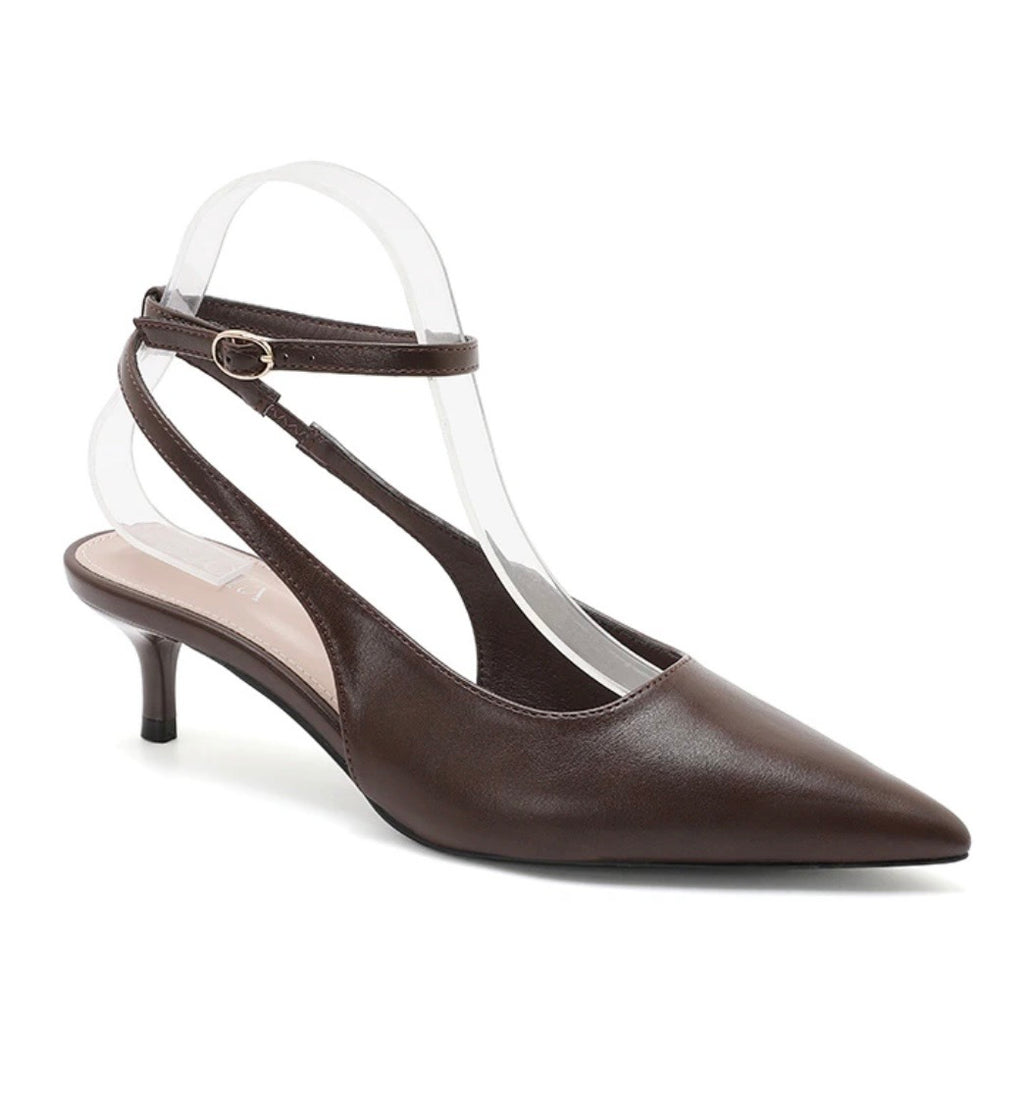 ESCARPINS A BRIDE CHOCO  POINTURES 36/37/38/39/40/41
