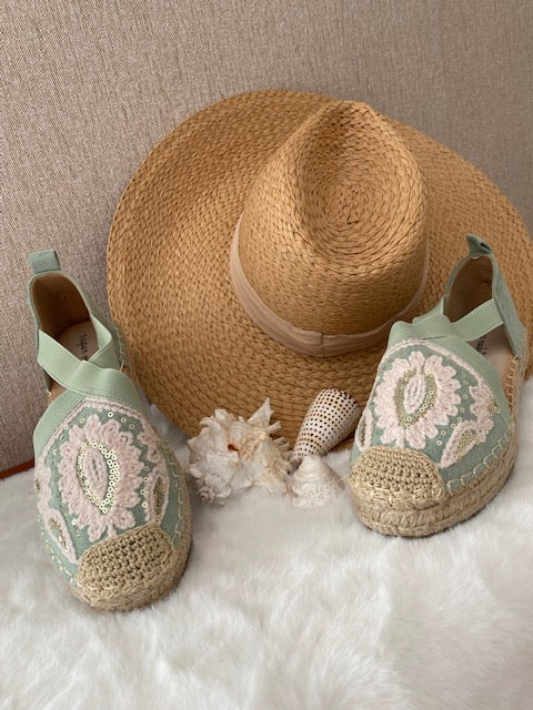 ESPADRILLES VERT D' EAU   36/37/38/39/40/41