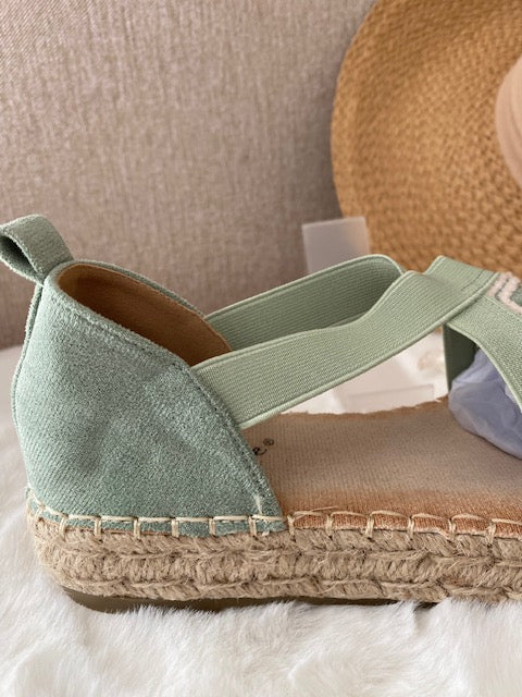 ESPADRILLES VERT D' EAU   36/37/38/39/40/41