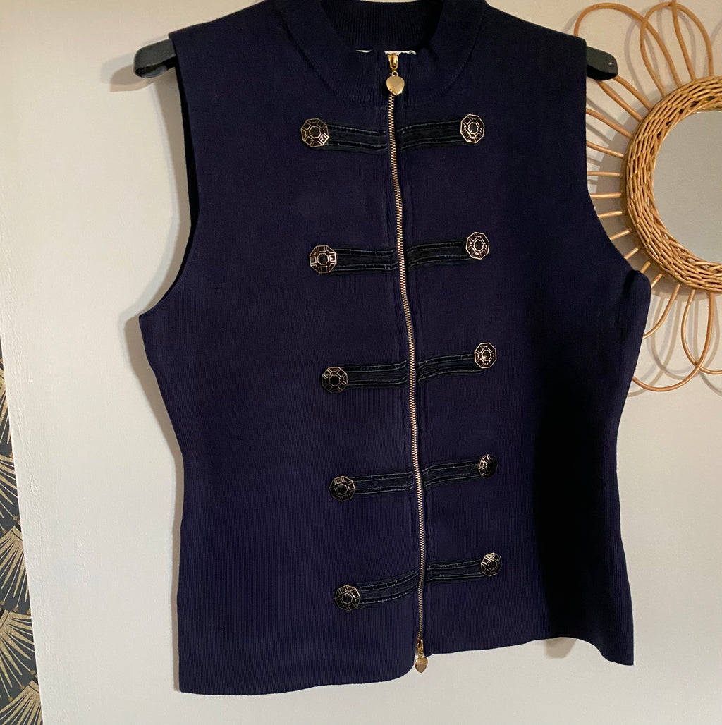 GILET OFFICIER TEDY BLEU MARINE TAILLE UNIQUE 34/42
