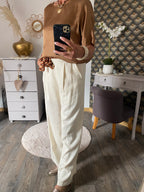 PANTALON ECRU  BRENDA TU36/42