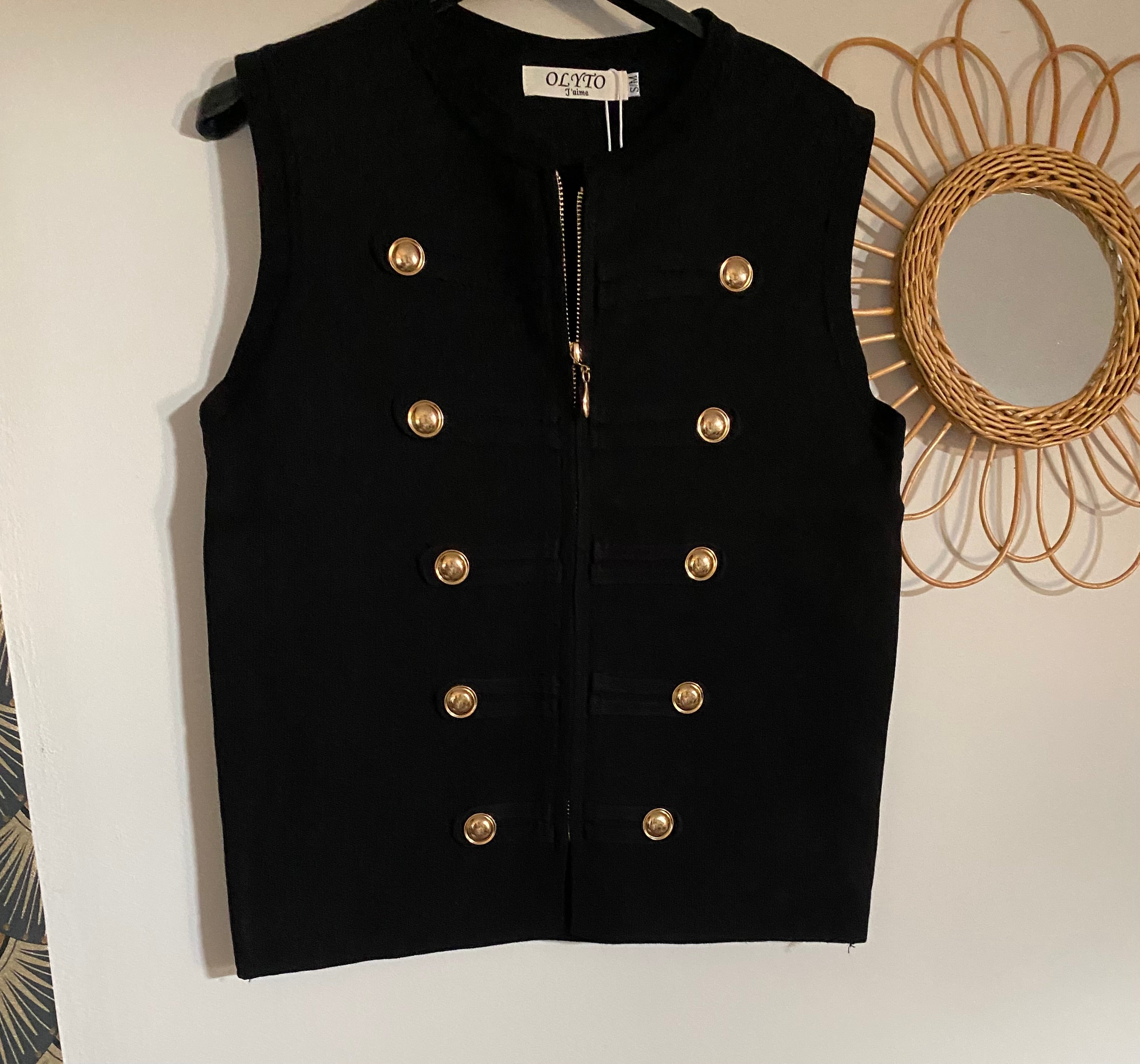GILET OFFICIER OLYTO NOIR TAILLE S/M