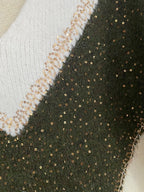 PULL TRICOLORE  KAKI  36/44