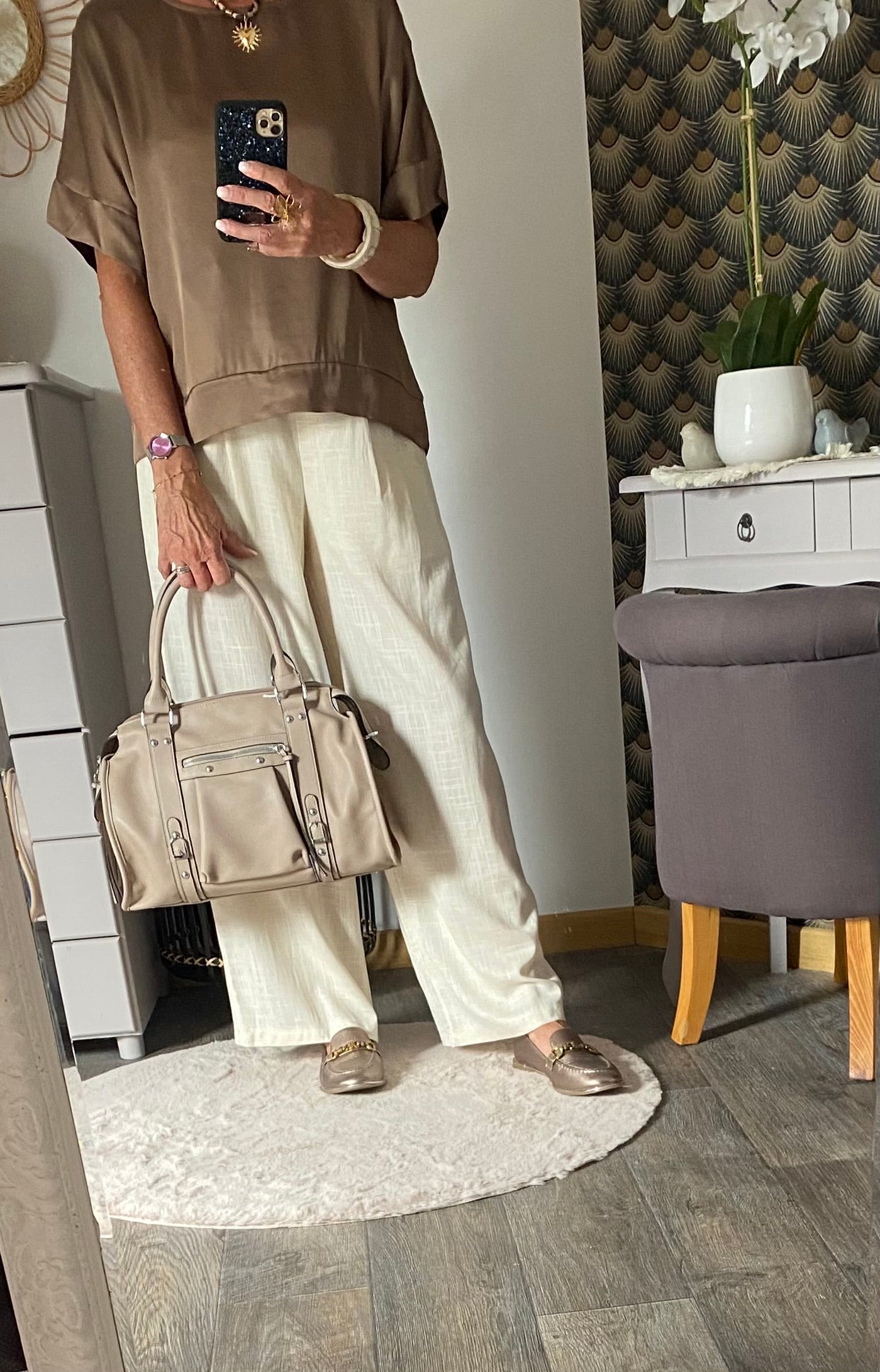 PANTALON ECRU  BRENDA TU36/42