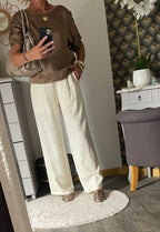 PANTALON ECRU  BRENDA TU36/42