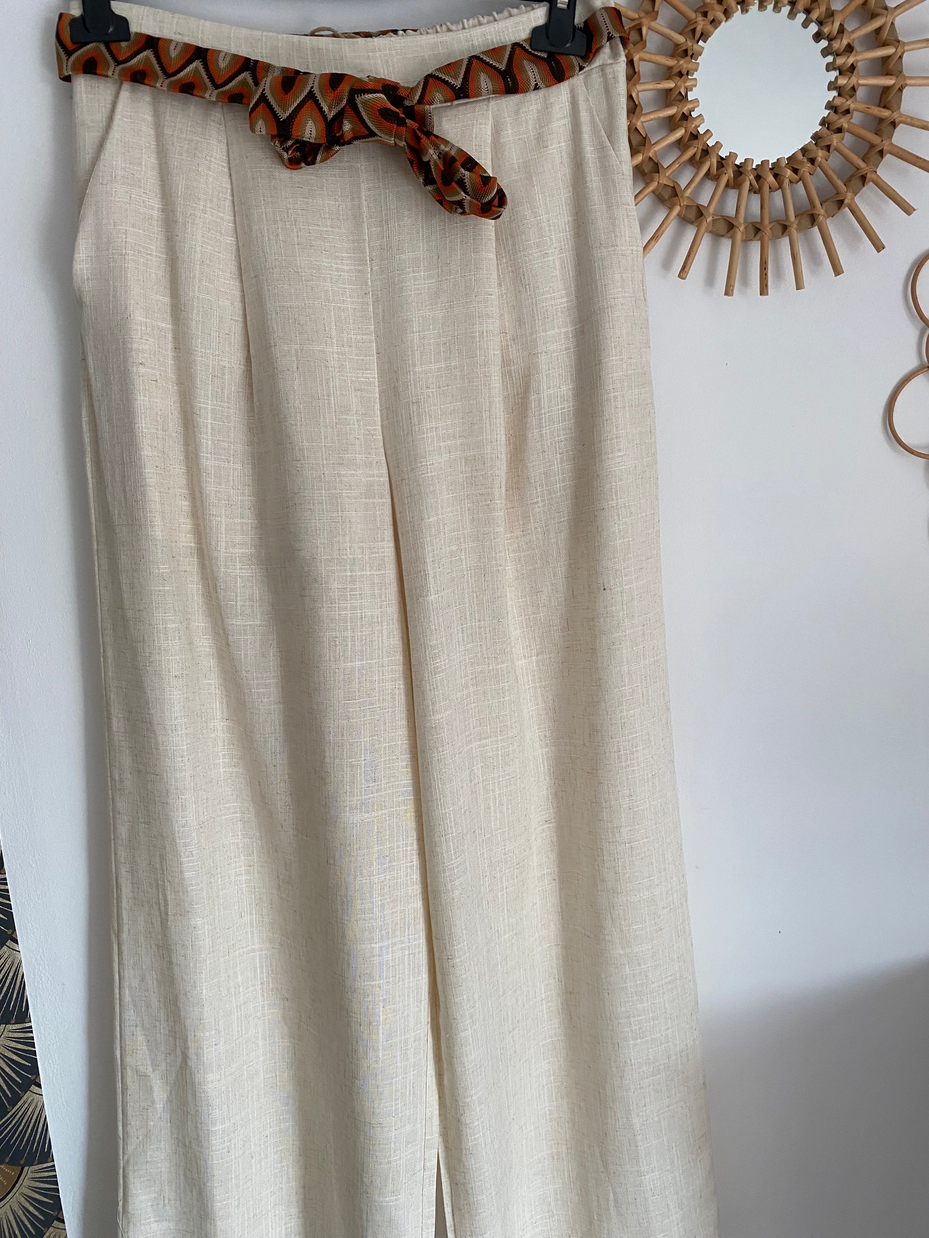 PANTALON ECRU  BRENDA TU36/42