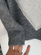 PULL TRICOLORE  GRIS  36/44