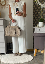 ENSEMBLE   PANTALON PLISSE BLANC  TU  36/48