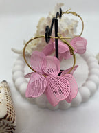 BOUCLES D 'OREILLES  CREOLES  JAMAICA  ROSES