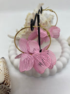 BOUCLES D 'OREILLES  CREOLES  JAMAICA  ROSES