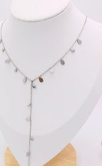 COLLIER Y SECHELLE  COULEUR ARGENT   ACIER INOXYDABLE