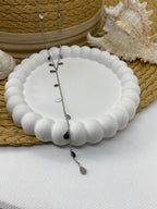 COLLIER Y SECHELLE  COULEUR ARGENT   ACIER INOXYDABLE