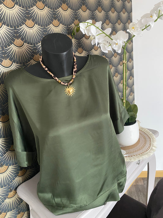 TOP SATIN MELINDA KAKI   36/44