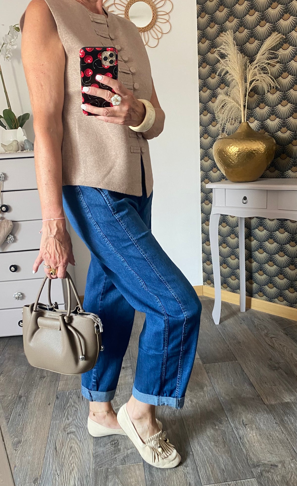 PANTALON JEAN BALLOON BLEU, PLACE DU JOUR  TAILLES: 36/38/40