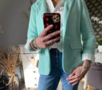 VESTE CARLA VERT D'EAU TAILLE S/ M