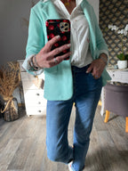 VESTE CARLA VERT D'EAU TAILLE S/ M