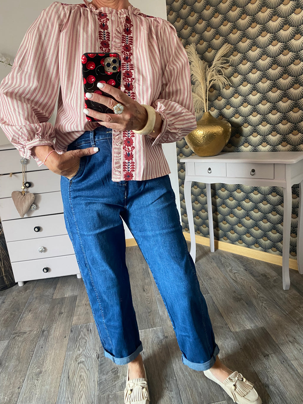 CHEMISE BRODEE SUZIE  TAILLE S/M/L