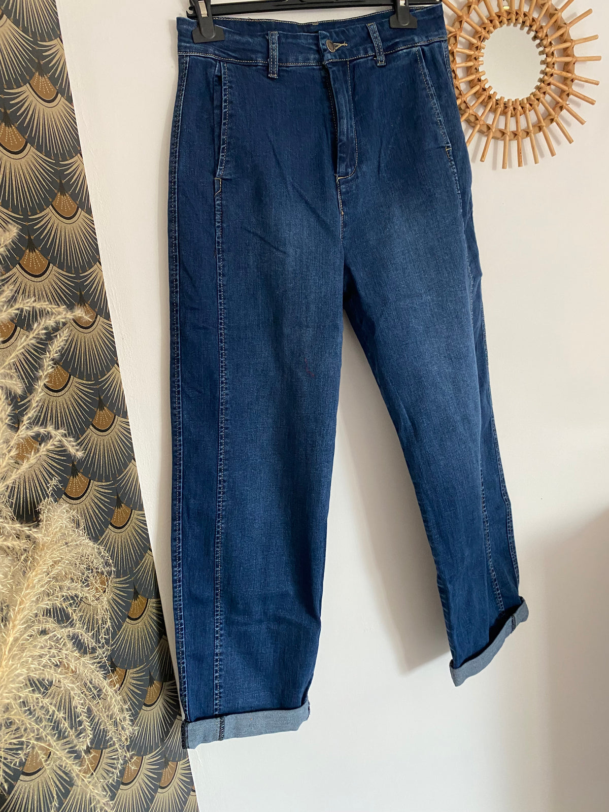 PANTALON JEAN BALLOON BLEU, PLACE DU JOUR  TAILLES: 36/38/40