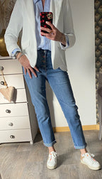 VESTE CARLA  BLANCHE  TAILLE:  S/ M  OU M/L