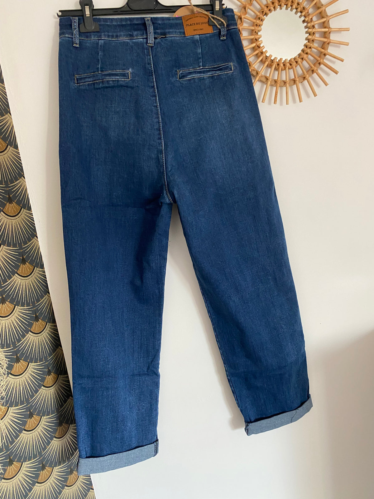 PANTALON JEAN BALLOON BLEU, PLACE DU JOUR  TAILLES: 36/38/40