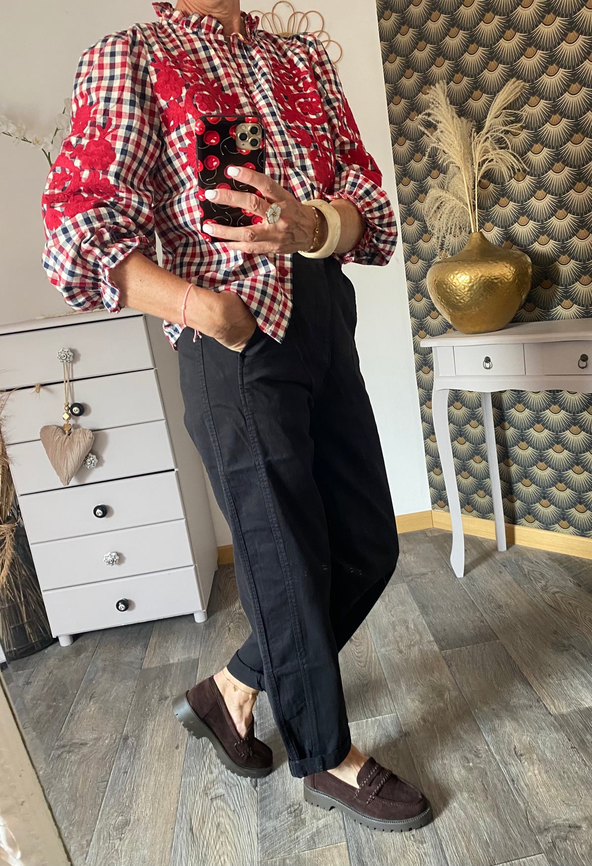 PANTALON JEAN BALLOON NOIR , PLACE DU JOUR  TAILLES: 36/38/40