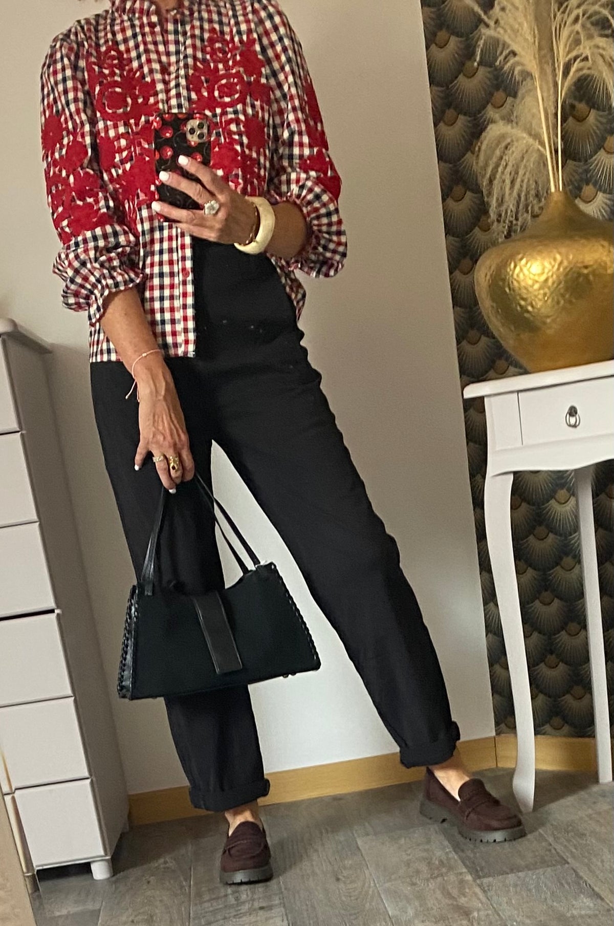 PANTALON JEAN BALLOON NOIR , PLACE DU JOUR  TAILLES: 36/38/40