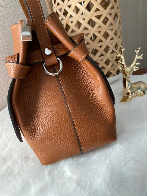 SAC CUIR MARYANNE CAMEL