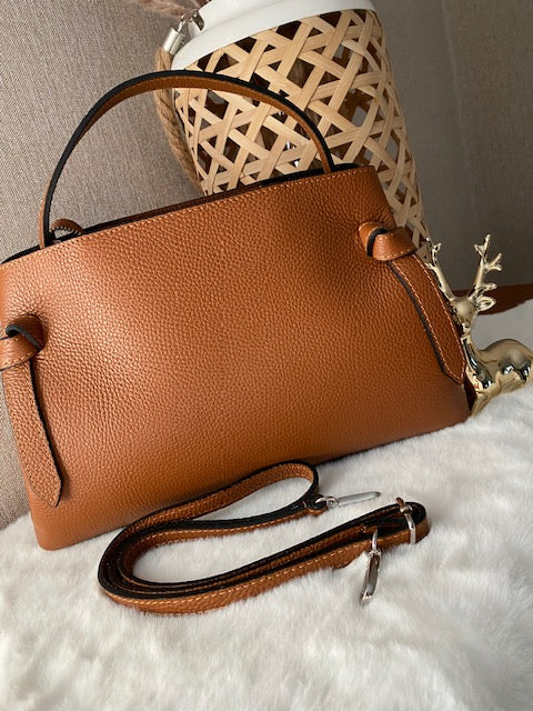 SAC CUIR MARYANNE CAMEL